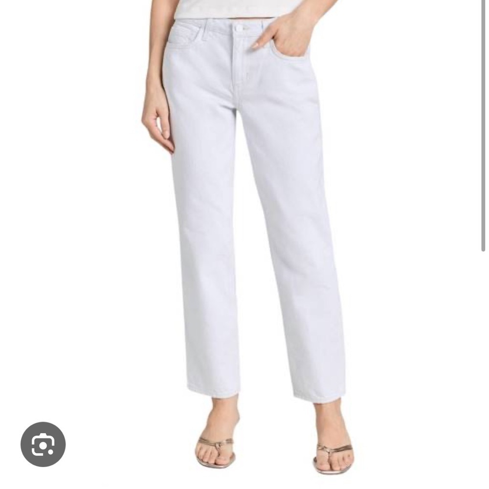 L'AGENCE Mateo Mis Rise Blue Frost Straight Leg Jeans | 32